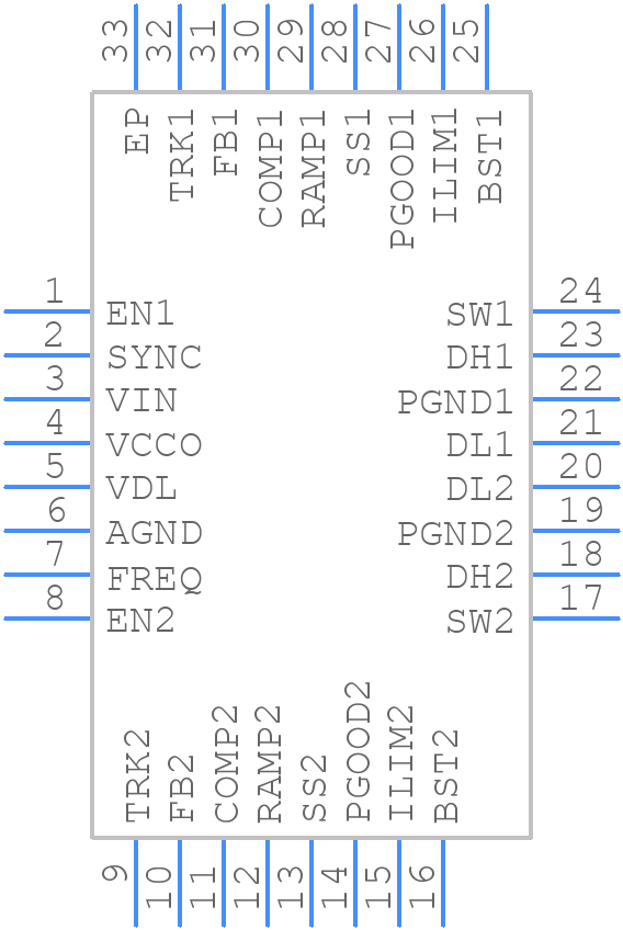 ADP1877ACPZ-R7 - Analog Devices - PCB symbol