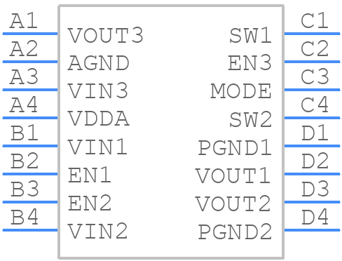 ADP5022ACBZ-2-R7 - Analog Devices - PCB symbol