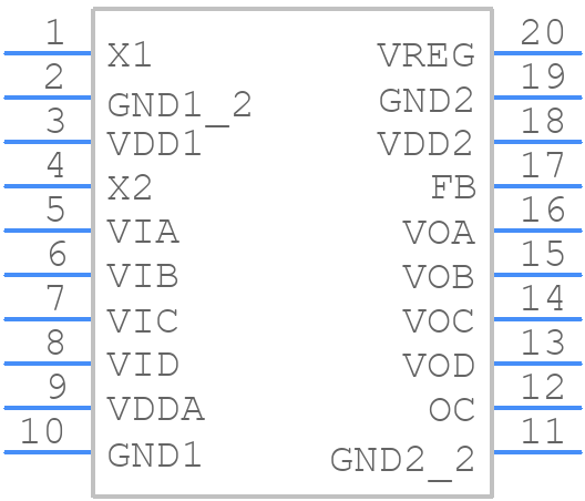ADUM3474CRSZ - Analog Devices - PCB symbol