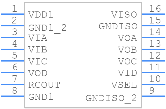 ADUM5402WCRWZ-RL - Analog Devices - PCB symbol