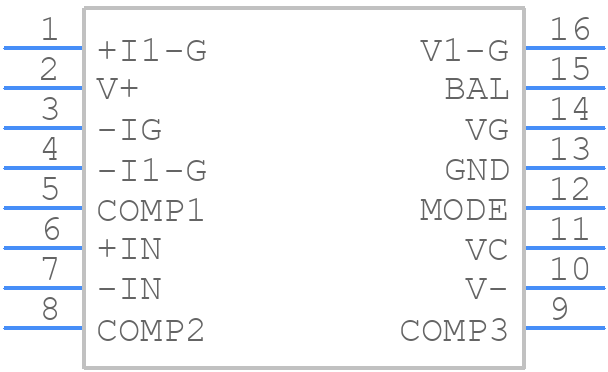 SSM2018TPZ - Analog Devices - PCB symbol
