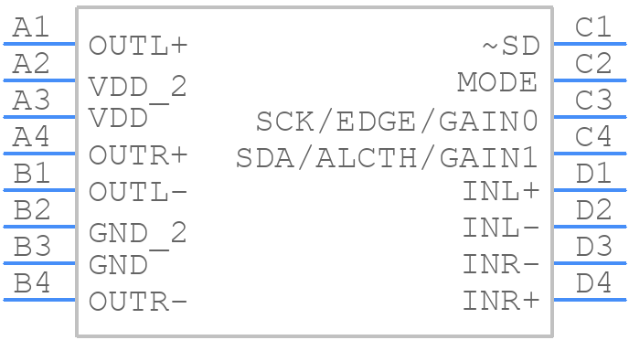 SSM2380CBZ - Analog Devices - PCB symbol