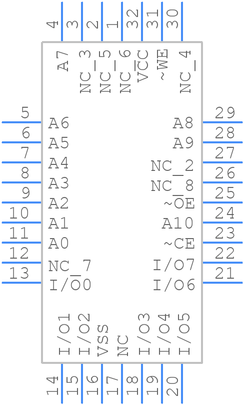 CAT28C16AGI-12 - onsemi - PCB symbol