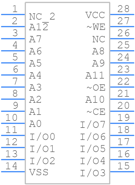 CAT28C64BWI-12 - onsemi - PCB symbol