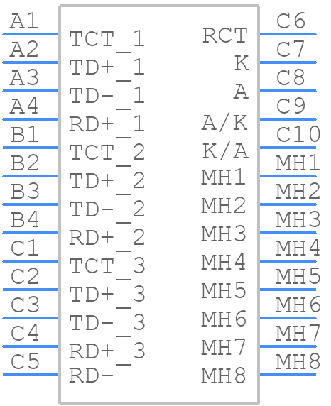08C2-1X1T-36 - BelFuse - PCB symbol