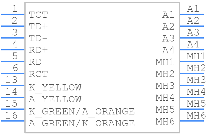 0821-1X1T-36-F - BelFuse - PCB symbol