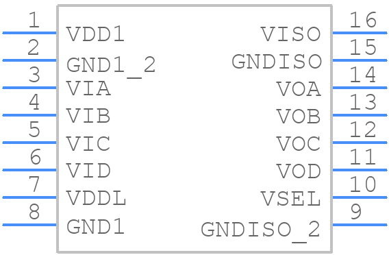 ADUM6403ARWZ-RL - Analog Devices - PCB symbol