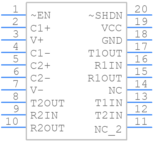 SP3222ECA-L - EXAR - PCB symbol