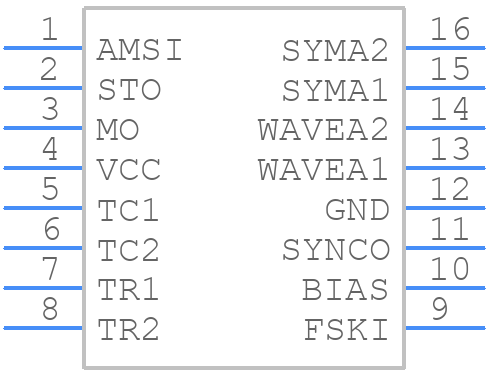 XR-2206D-F - EXAR - PCB symbol