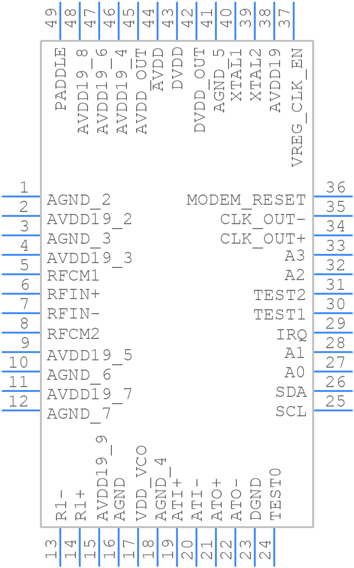 XR18W753IL48-F - EXAR - PCB symbol