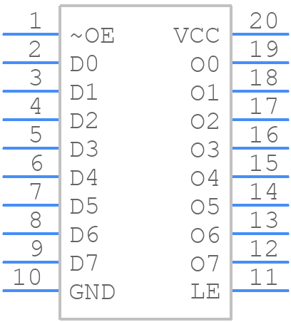 74ACT573PC - onsemi - PCB symbol