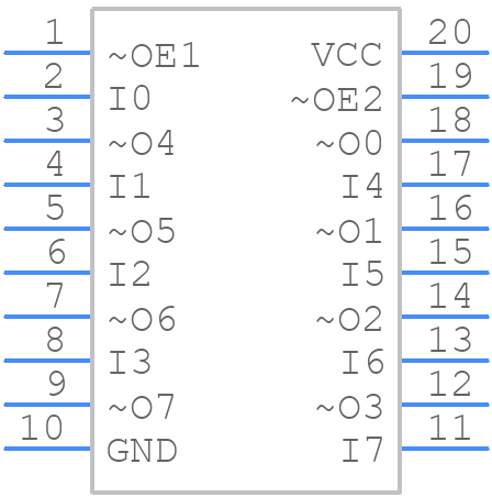 74LCX240WM - onsemi - PCB symbol