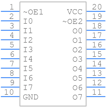 74LCX541WM - onsemi - PCB symbol