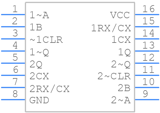 74VHC221AMX - onsemi - PCB symbol