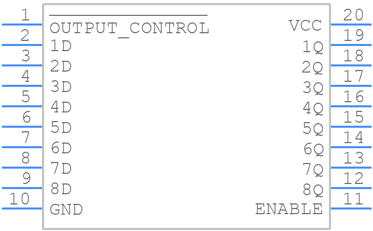 DM74ALS573BN - onsemi - PCB symbol