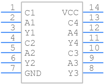 MM74HC125N - onsemi - PCB symbol