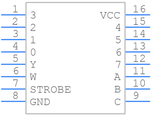 MM74HC151M - onsemi - PCB symbol