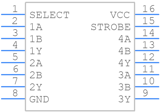 MM74HC157M - onsemi - PCB symbol