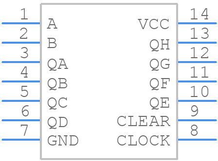 MM74HC164N - onsemi - PCB symbol