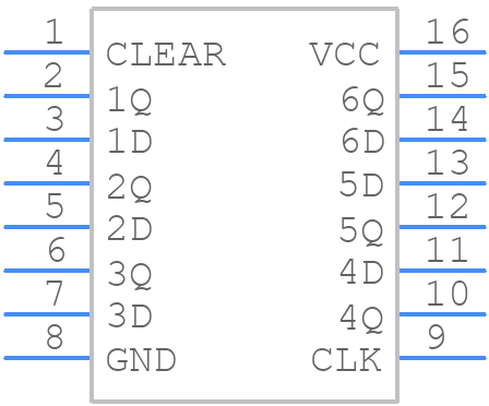 MM74HC174M - onsemi - PCB symbol