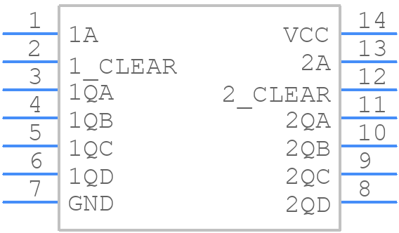 MM74HC393MTC - onsemi - PCB symbol