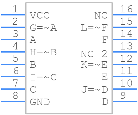 MM74HC4049M - onsemi - PCB symbol