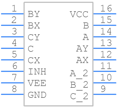 MM74HC4053M - onsemi - PCB symbol