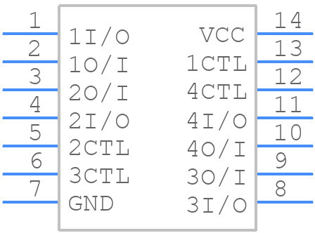 MM74HC4066N - onsemi - PCB symbol