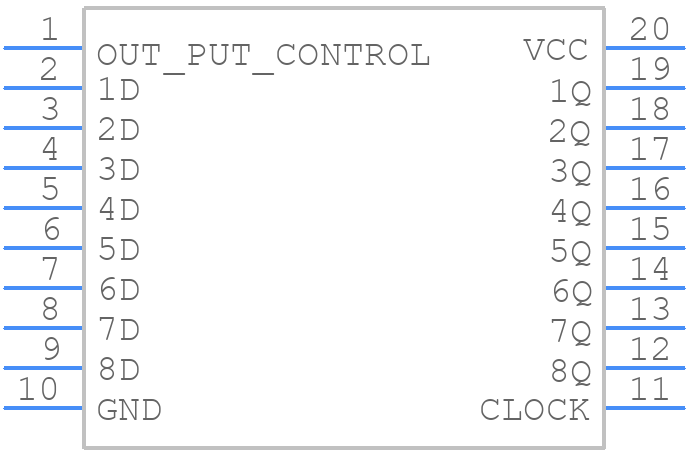 MM74HC574N - onsemi - PCB symbol