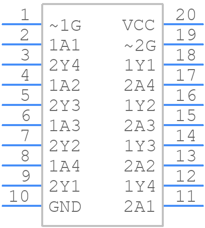 MM74HCT240WM - onsemi - PCB symbol