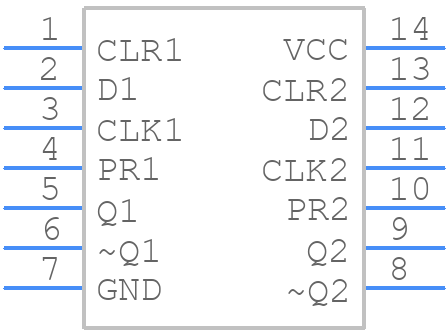 MM74HCT74N - onsemi - PCB symbol