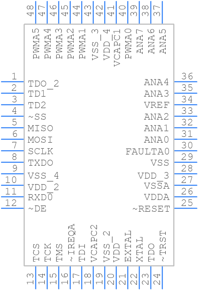 DSP56F801FA80E - NXP - PCB symbol