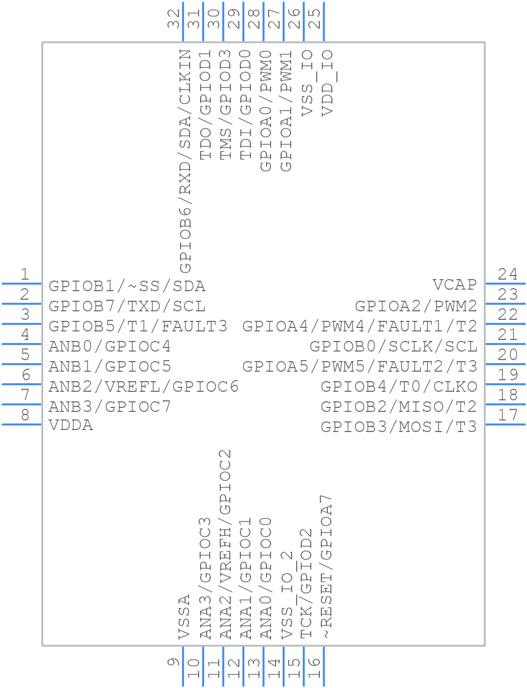 MC56F8014MFAE - NXP - PCB symbol