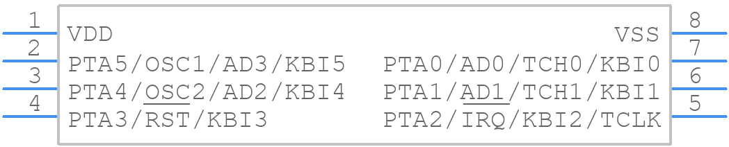 MC68HC908QT4CPE - NXP - PCB symbol