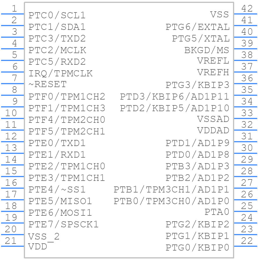 MC9S08AC16MBE - NXP - PCB symbol
