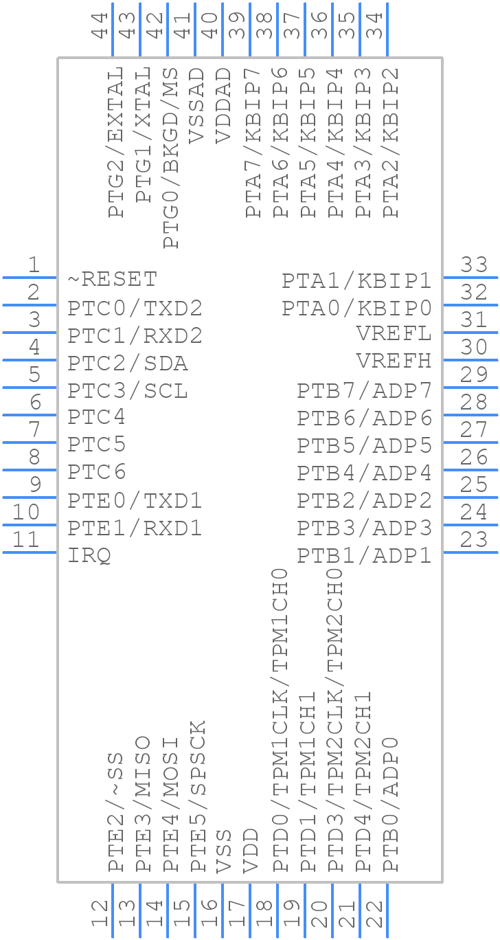 MC9S08GT8ACFBER - NXP - PCB symbol