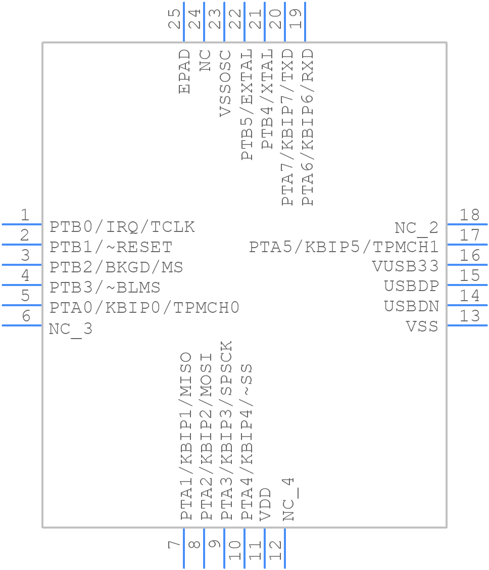 MC9S08JS16LCFK - NXP - PCB symbol
