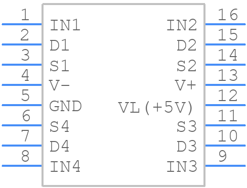 DG211CJ - Renesas Electronics - PCB symbol