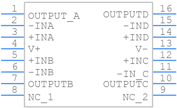 LT1014ISWPBF - Analog Devices - PCB symbol