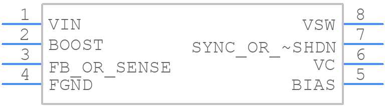 LT1374CS8PBF - Analog Devices - PCB symbol