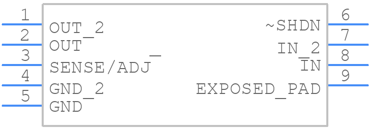 LT1965IDD-3.3TRPBF - Analog Devices - PCB symbol