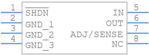 LT3008ETS8-3.3TRPBF - Analog Devices - PCB symbol