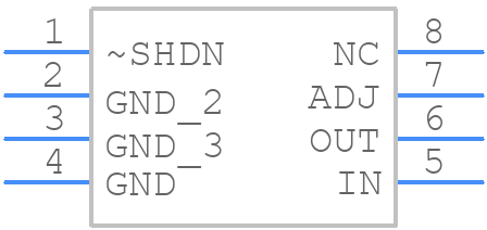 LT3008ITS8PBF - Analog Devices - PCB symbol