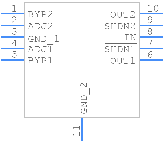 LT3023EMSEPBF - Analog Devices - PCB symbol