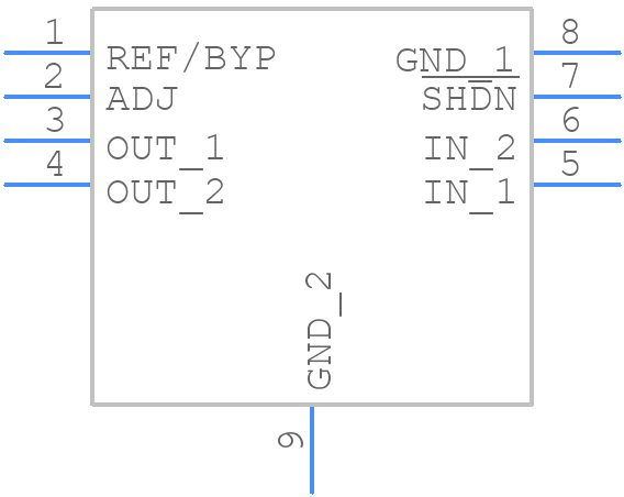 LT3060EDCPBF - Analog Devices - PCB symbol