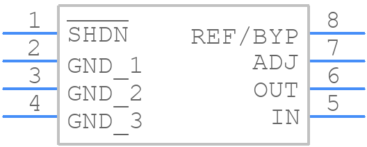 LT3060ITS8-3.3TRPBF - Analog Devices - PCB symbol