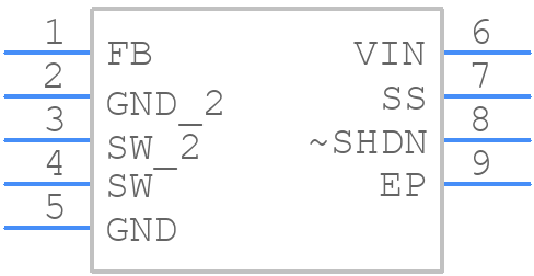 LT3467IDDBTRM - Analog Devices - PCB symbol