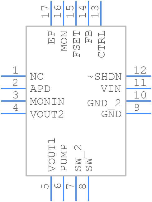 LT3482IUDPBF - Analog Devices - PCB symbol
