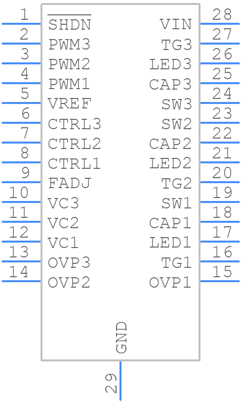 LT3496EFEPBF - Analog Devices - PCB symbol