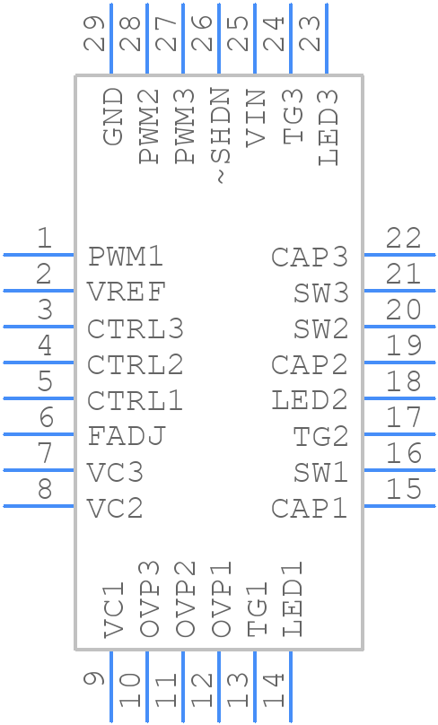 LT3496HUFDPBF - Analog Devices - PCB symbol